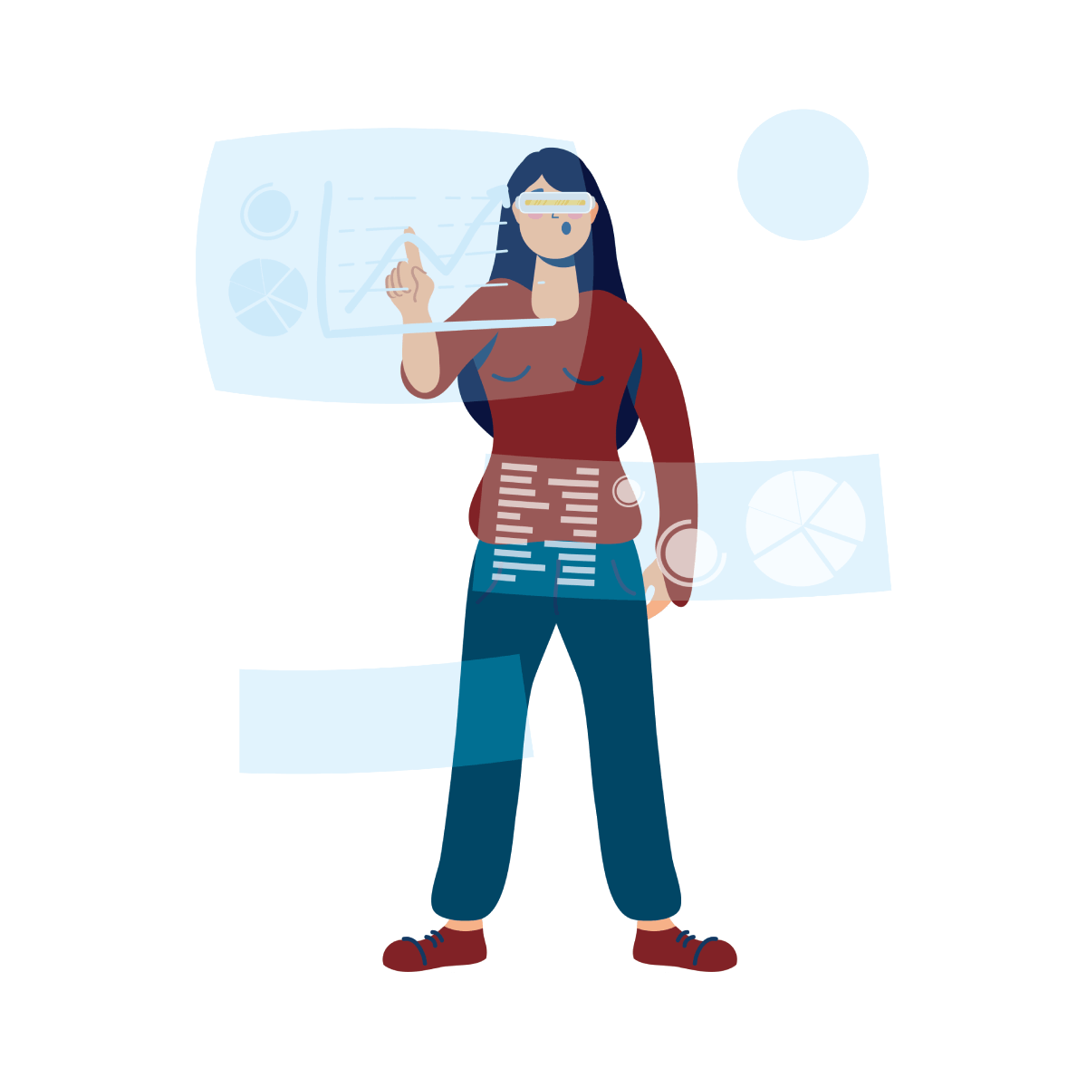 English Learning Vecteezy Woman Using Virtual Reality Tech In Interactive Display 1878777 1 1